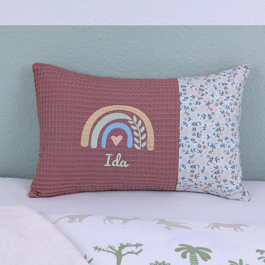 Kissen -Regenbogen- 25 cm x 40 cm und Dekostoff