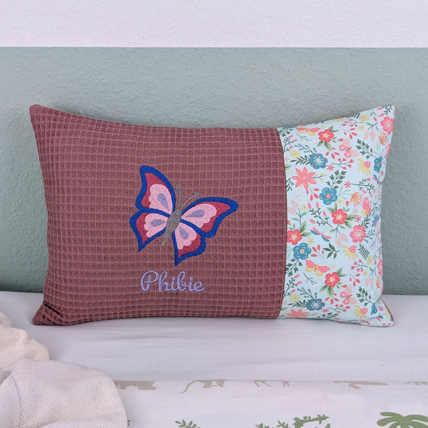 Kissen -Schmetterling- 25 cm x 40 cm und Dekostoff