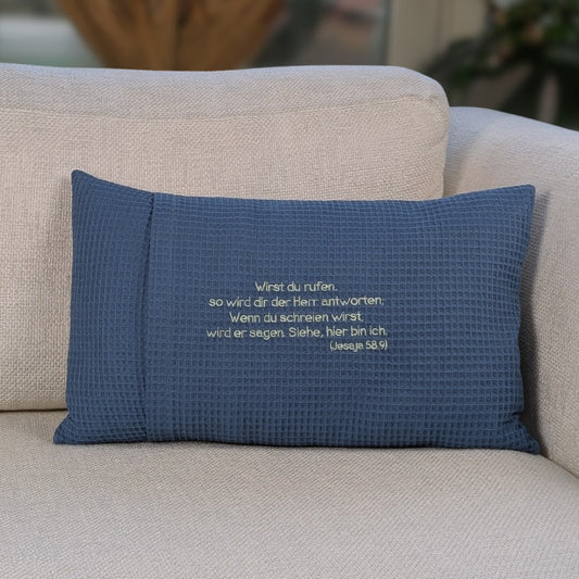 Taufkissen -Regenbogen- 30 cm x 50 cm und Dekostoff mit Taufspruch