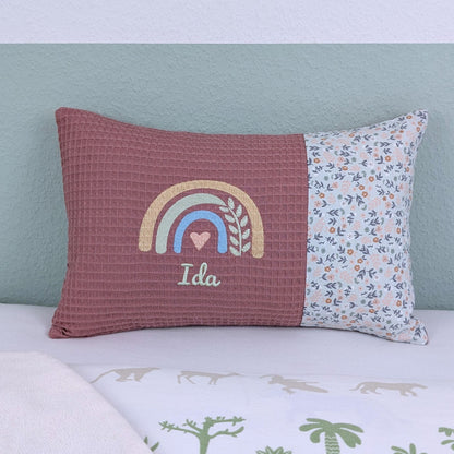 Kissen -Regenbogen- 25 cm x 40 cm und Dekostoff