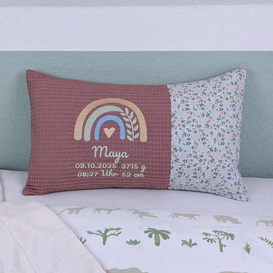 Kissen -Regenbogen- 30 cm x 50 cm und Dekostoff